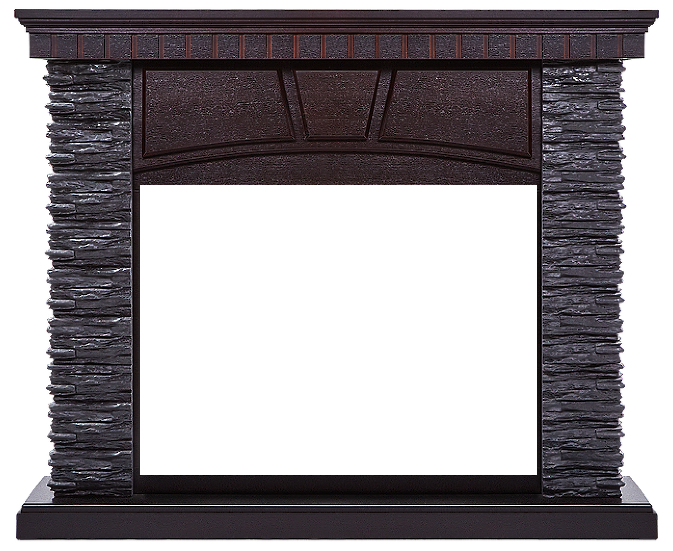 Угловой широкий портал Firelight Porto 25U (угловой) камень черный, шпон венге Firelight Porto 25U (угловой) камень черный, шпон венге - фото 1