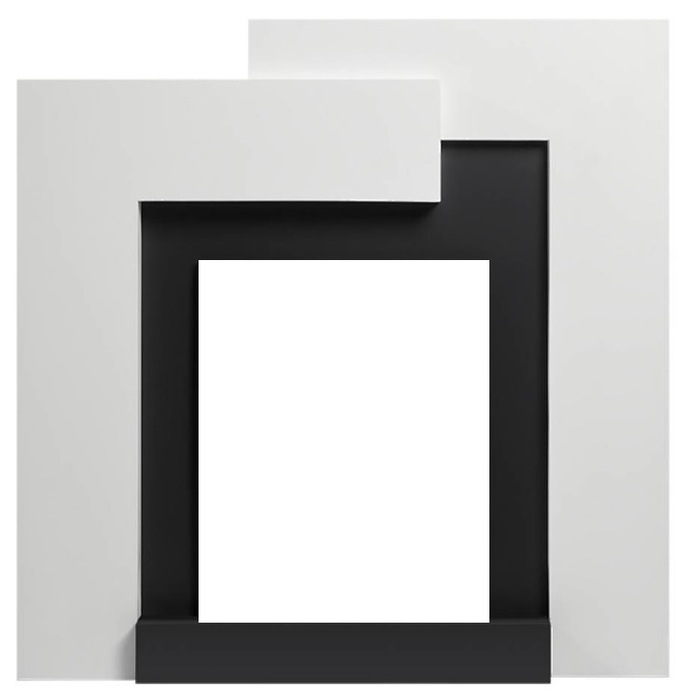 Классический портал для камина Firelight Tetris Classic белый, серый