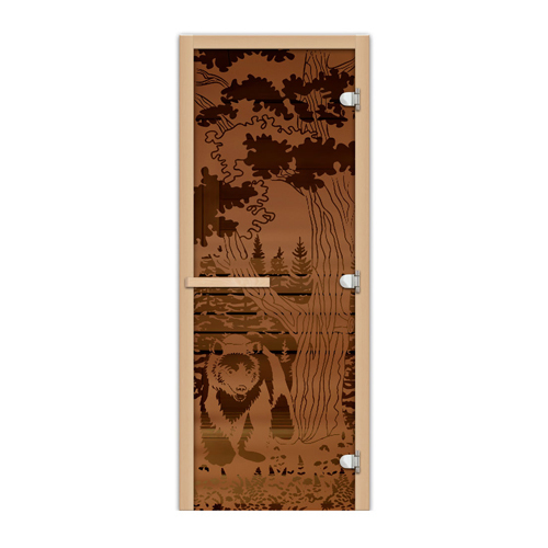 Для бани и сауны Fireway дверное полотно velldoris premier 15 секвойя блэк со стеклом пвх 700х2000 мм