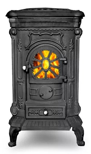 Дровяная печь Fireway OLIMP ECODESIGN d120+дверца, цвет черный Fireway OLIMP ECODESIGN d120+дверца - фото 1