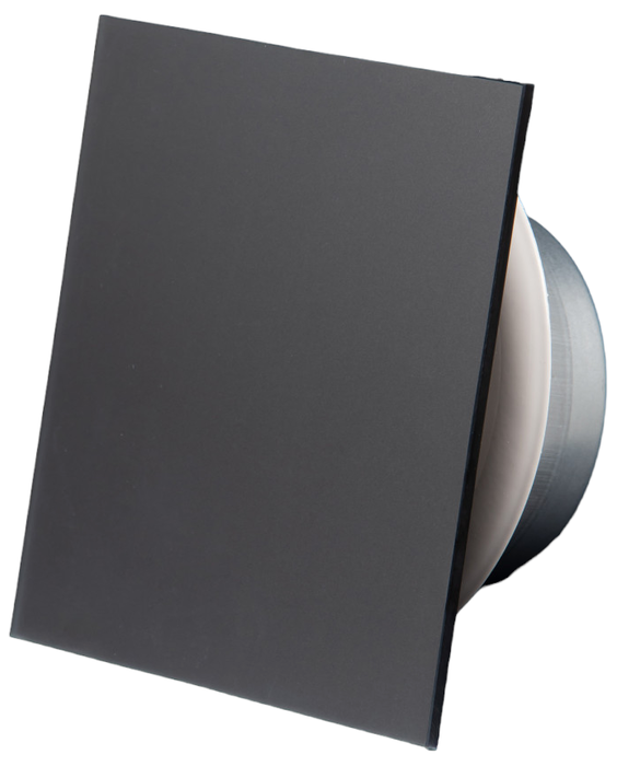 Приточно-вытяжной FoZa 200 мм (квадрат) черный матовый FoZa 200 мм (квадрат) черный матовый - фото 1