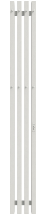 Электрический полотенцесушитель вертикальная лесенка GROIS Quartet GR-125 180х1500 П3 RAL 9016 R, цвет белый