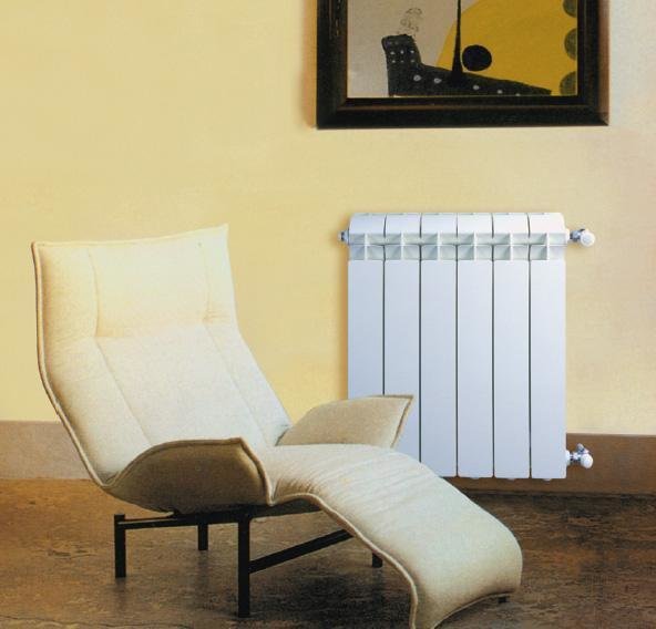 Алюминиевый радиатор Global Vox 350 6 секц, цвет белый - фото 2