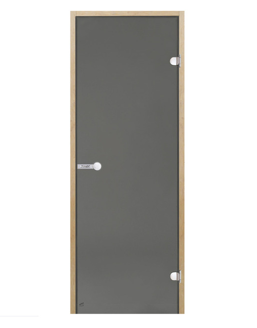 Двери стеклянные HARVIA 9/19 коробка ольха, серая D91902L, цвет серый