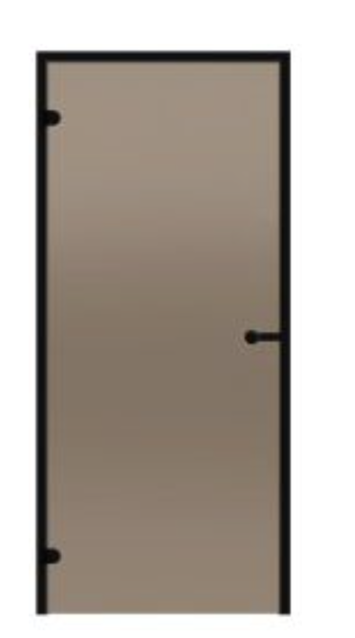 Двери стеклянные HARVIA 9/21 Black Line коробка алюминий, стекло бронза DA92101BL, цвет бронзовый