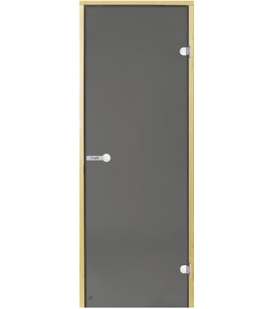Двери стеклянные HARVIA 9/21 коробка осина, серая D92102H, цвет серый