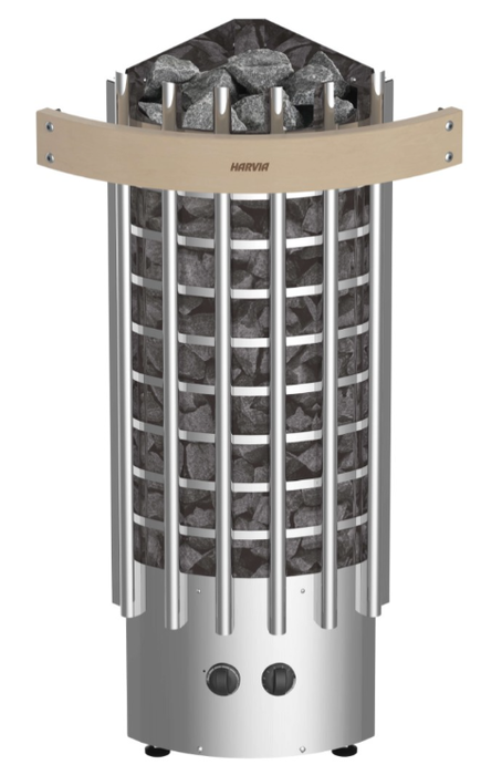 Электрическая печь 9 кВт HARVIA Glow Corner TRC90 со встроенным пультом