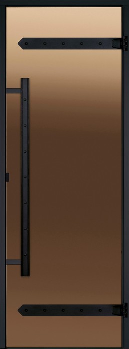Двери стеклянные HARVIA ручка дверная abriss r21 170 на цинковом основании в цвете mbp чёрный матовый