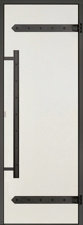 Двери стеклянные HARVIA LEGEND 7/19 черная коробка сосна, прозрачная D71904ML, цвет нет