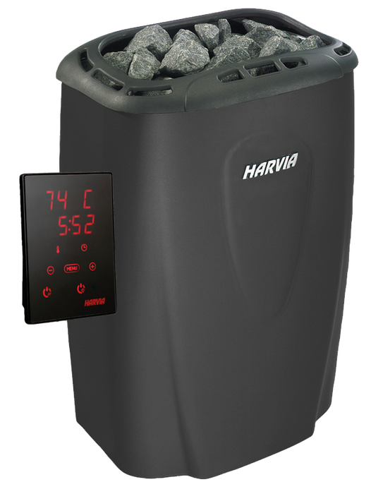 Электрическая печь 5 кВт HARVIA Moderna V45XE Black с выносным пультом в комплекте пульт управления в комплекте с блоком мощности harvia xafir cs170