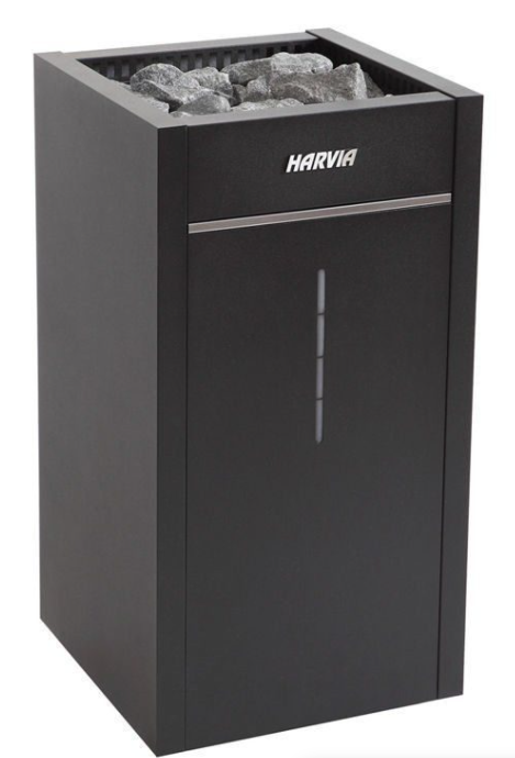 Электрическая печь HARVIA Virta Combi HL90S Black с парогенератором, 9.0 кВт+2.0 кВт (без пульта управления Griffin в комплекте), цвет черный