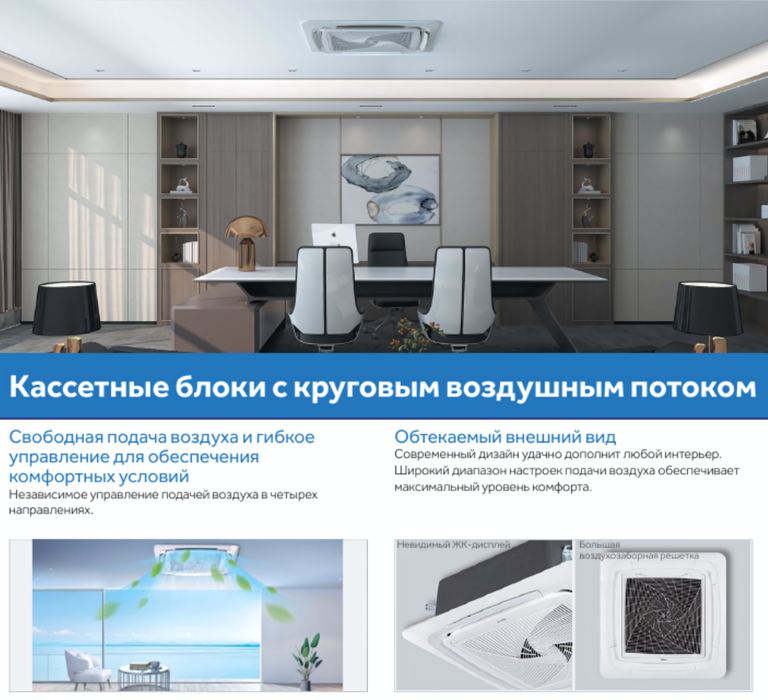 Кассетная VRF система 2-29 кВт Haier