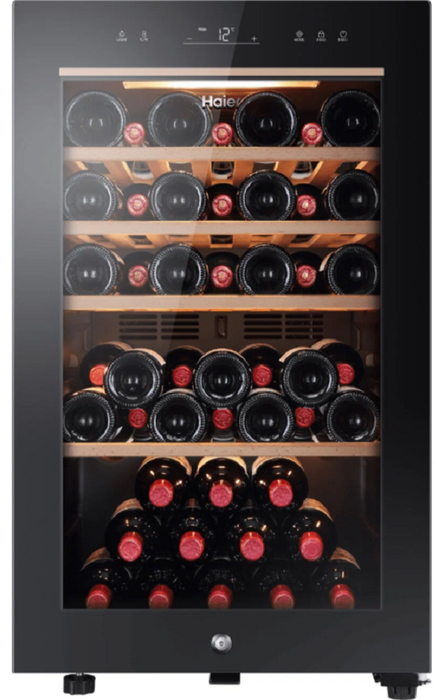 Отдельностоящий винный шкаф 22-50 бутылок Haier FWC49GA, цвет черный