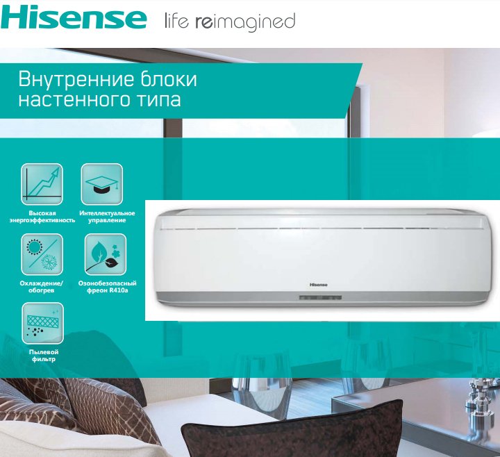 Настенная VRF система 1-2,9 кВт Hisense