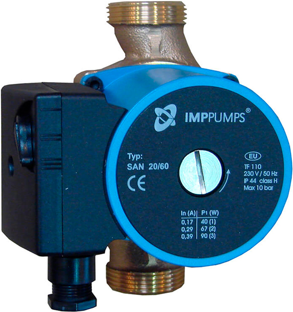 циркуляционный насос imp pumps nmt san plus 25 40 130 Циркуляционный насос IMP PUMPS SAN 20/40-130