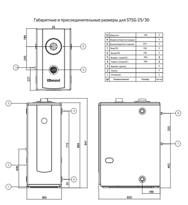 Напольный газовый котел Kiturami