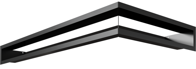 Вентиляционная решетка Kratki Люфт угловая левая черная LUFT/NL/9/8040/45S/C, цвет черный Kratki Люфт угловая левая черная LUFT/NL/9/8040/45S/C - фото 3