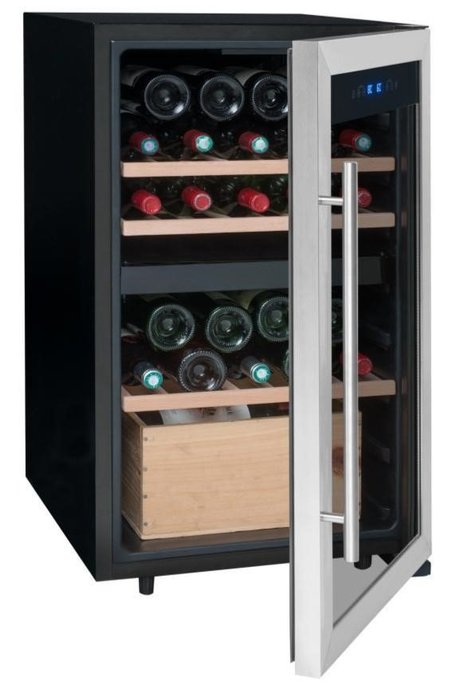 Отдельностоящий винный шкаф 22-50 бутылок LaSommeliere LS50.2Z, цвет черный - фото 3