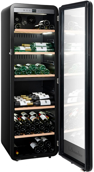 Отдельностоящий винный шкаф 101-200 бутылок LaSommeliere APOGEE190DZ, цвет черный - фото 2