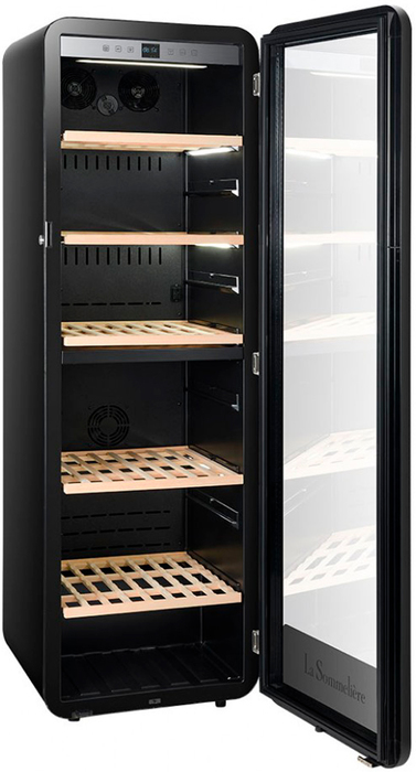 Отдельностоящий винный шкаф 101-200 бутылок LaSommeliere APOGEE190DZ, цвет черный - фото 3