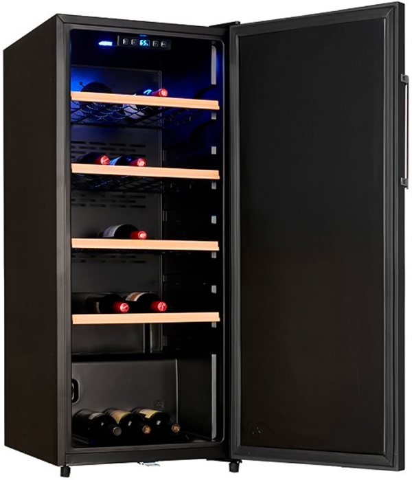 Отдельностоящий винный шкаф 101-200 бутылок LaSommeliere CTPNE120, цвет черный - фото 2