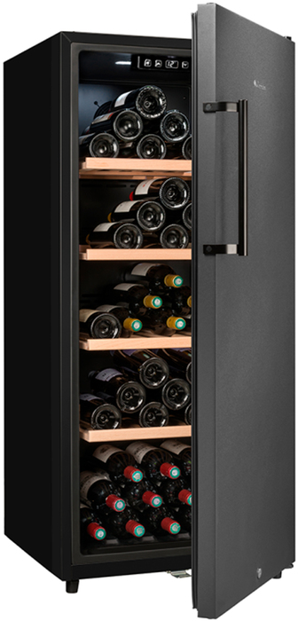 Отдельностоящий винный шкаф 101-200 бутылок LaSommeliere CTPNE120, цвет черный - фото 3