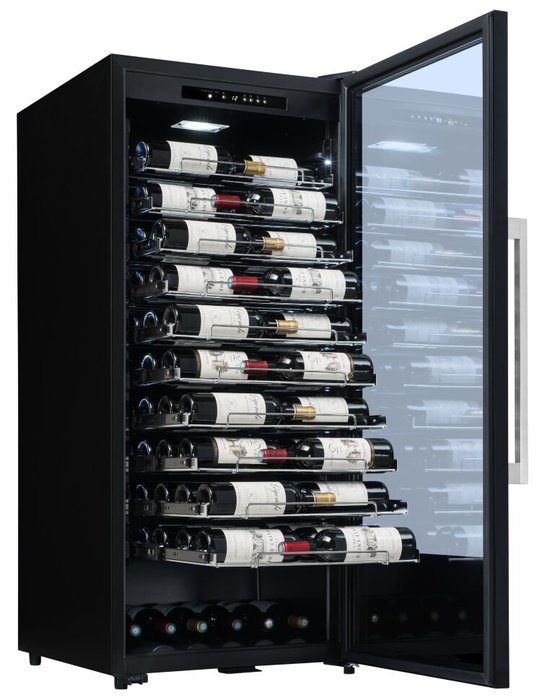 Отдельностоящий винный шкаф 101-200 бутылок LaSommeliere PRO110, цвет черный - фото 5