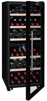 Отдельностоящий винный шкаф 101-200 бутылок LaSommeliere SLS102DZ, цвет черный - фото 4