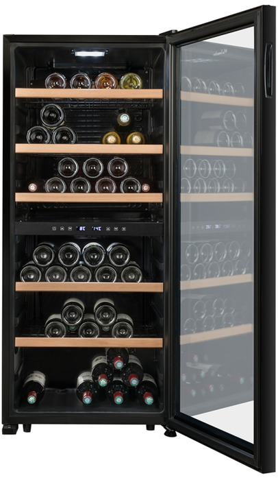Отдельностоящий винный шкаф 101-200 бутылок LaSommeliere SLS102DZBLACK, цвет чёрный - фото 6