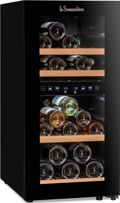 Отдельностоящий винный шкаф 22-50 бутылок LaSommeliere SLS34DZ, цвет черный - фото 3