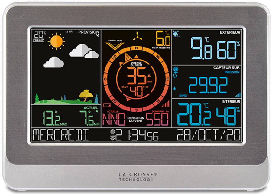 Цифровая метеостанция La Crosse WS6869, цвет серебристый - фото 3