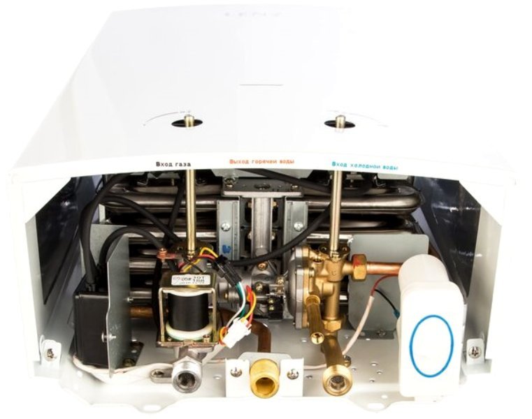 Газовый проточный водонагреватель Lenz Technic 10L WHITE, размер 550х330х180 - фото 2