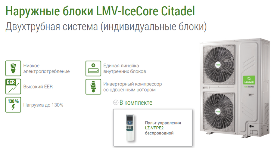 Наружный блок VRF системы 34-44,9 кВт Lessar LUM-HE400ATA4-C - фото 3