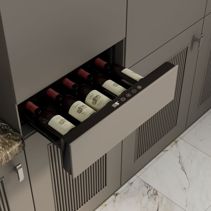 Встраиваемый винный шкаф до 12 бутылок Libhof DT-5, цвет чёрный - фото 4