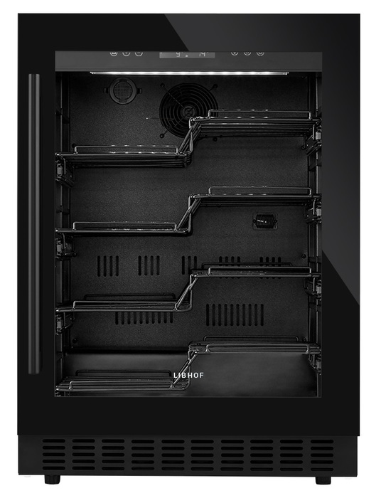 Отдельностоящий винный шкаф 22-50 бутылок Libhof EZ-36 black, цвет черный - фото 2
