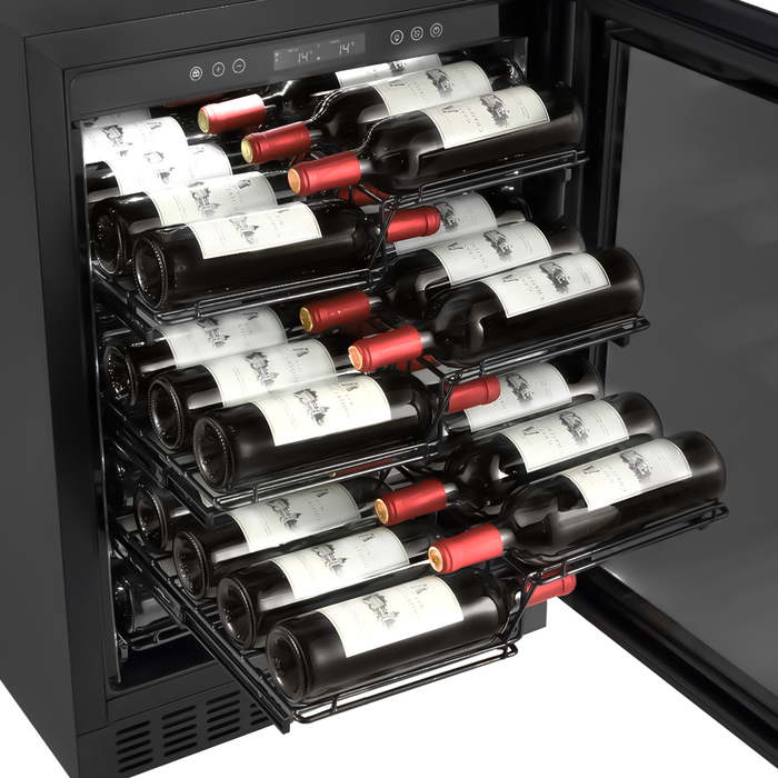 Отдельностоящий винный шкаф 22-50 бутылок Libhof EZ-36 black, цвет черный - фото 3