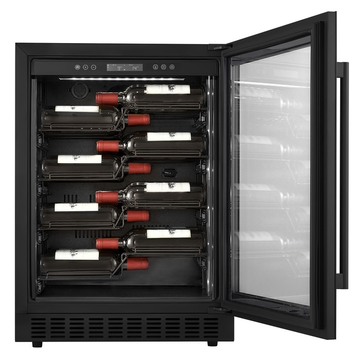 Отдельностоящий винный шкаф 22-50 бутылок Libhof EZ-36 black, цвет черный - фото 4
