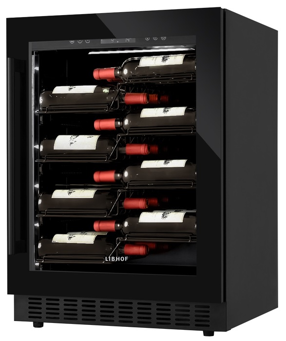 Отдельностоящий винный шкаф 22-50 бутылок Libhof EZ-36 black, цвет черный - фото 5