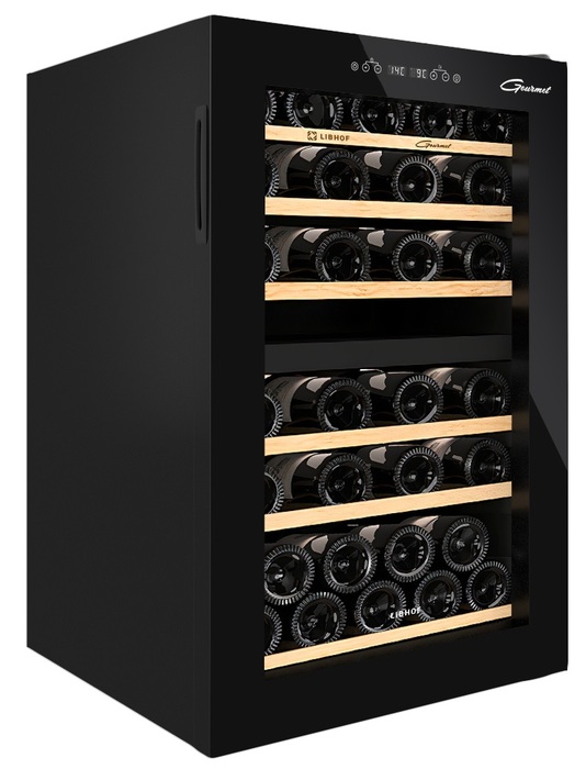 Отдельностоящий винный шкаф 22-50 бутылок Libhof GMD-49 black, цвет черный - фото 4