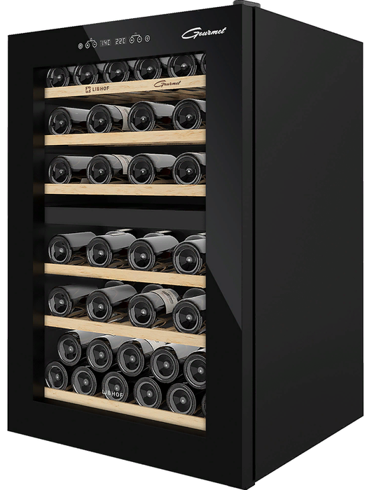 Отдельностоящий винный шкаф 22-50 бутылок Libhof GMD-49 black, цвет черный - фото 2