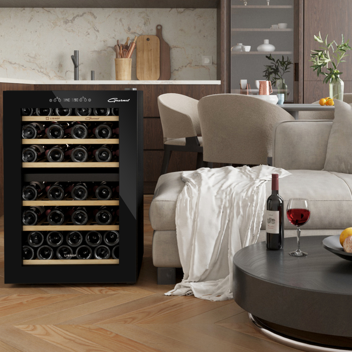 Отдельностоящий винный шкаф 22-50 бутылок Libhof GMD-49 black, цвет черный - фото 6