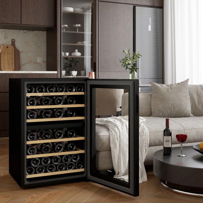 Отдельностоящий винный шкаф 22-50 бутылок Libhof GMD-49 black, цвет черный - фото 7