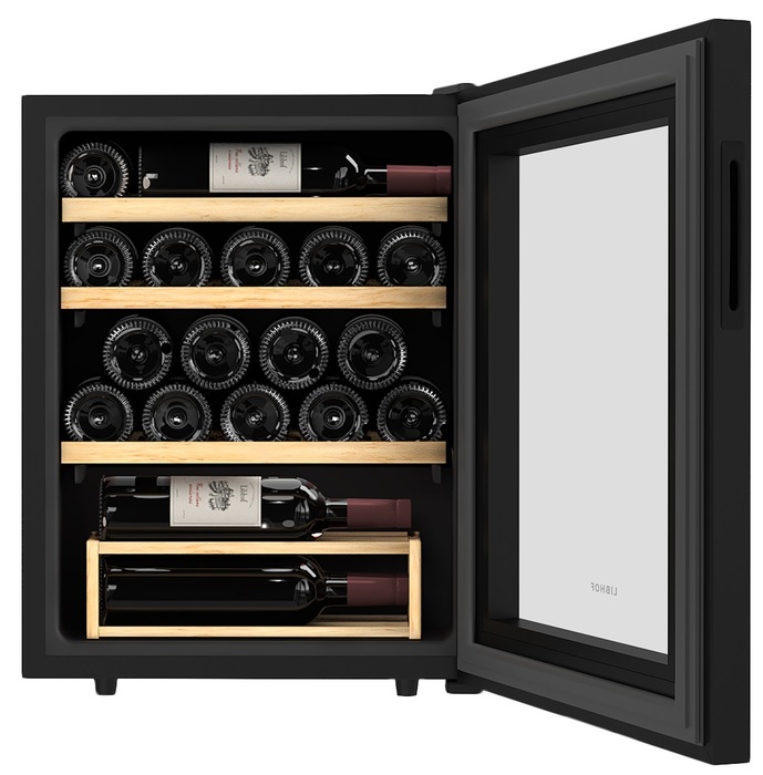 Отдельностоящий винный шкаф 22-50 бутылок Libhof GM-22 black, цвет белый - фото 7