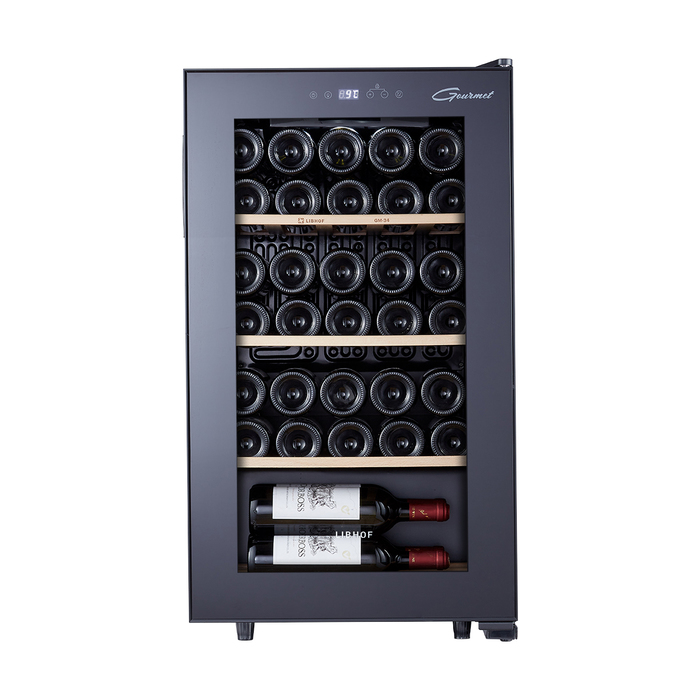 Отдельностоящий винный шкаф 22-50 бутылок Libhof GM-34 Black, цвет черный - фото 2