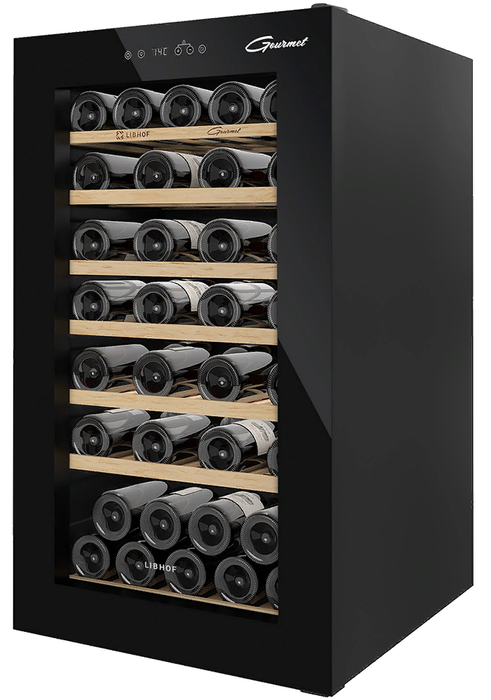 Отдельностоящий винный шкаф 22-50 бутылок Libhof GM-49 black, цвет черный - фото 3