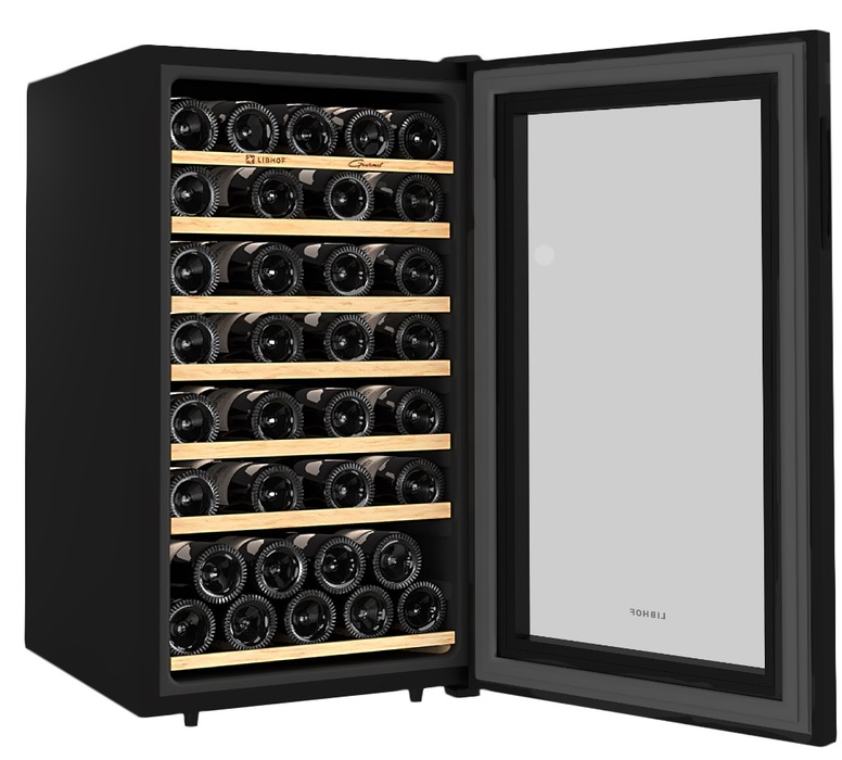 Отдельностоящий винный шкаф 22-50 бутылок Libhof GM-49 black, цвет черный - фото 8
