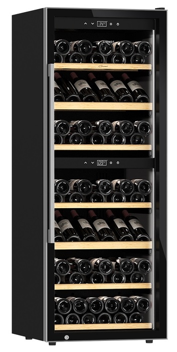Отдельностоящий винный шкаф 101-200 бутылок Libhof GQD-126 black, цвет черный