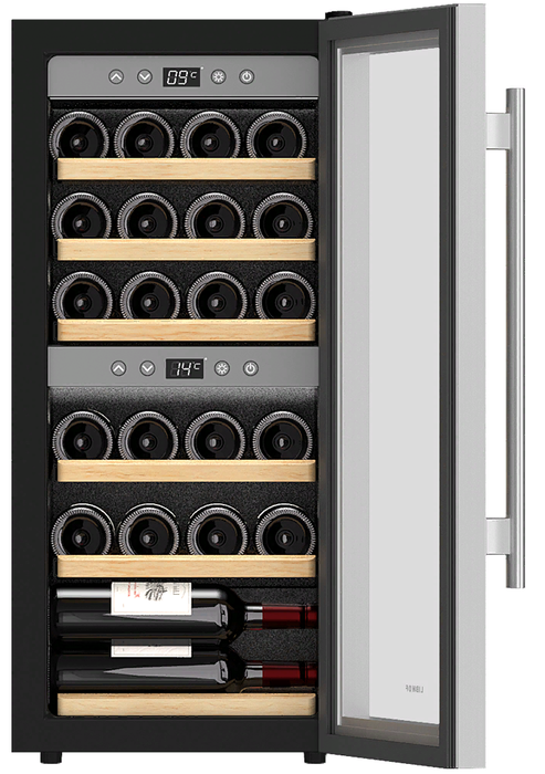 Отдельностоящий винный шкаф 22-50 бутылок Libhof GQD-24 silver, цвет белый - фото 2