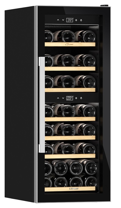 Отдельностоящий винный шкаф 22-50 бутылок Libhof GQD-38 black, цвет чёрный - фото 6