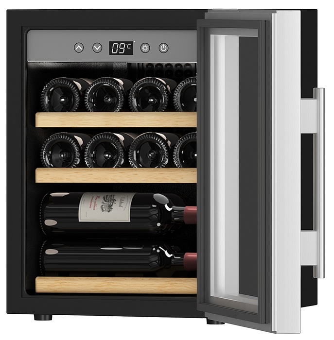 Отдельностоящий винный шкаф 12-21 бутылка Libhof GQ-12 silver, цвет серый - фото 5